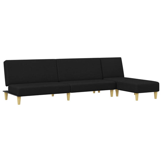 2-delt Sofasæt sort stof
