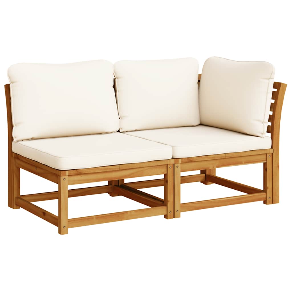 4-tlg. Garten-Lounge-Set mit Kissen Massivholz Akazie