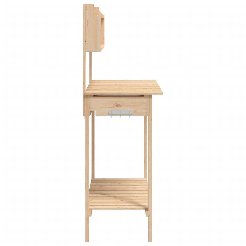Plantebord med vask 147,5x44x139,5 cm massiv grantræ
