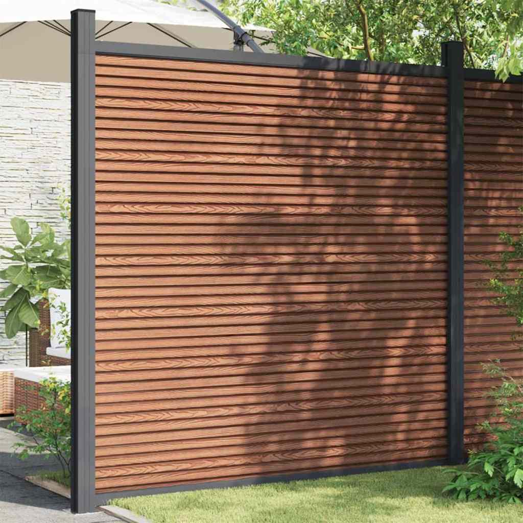 Zaunelement WPC Braun 173x186 cm