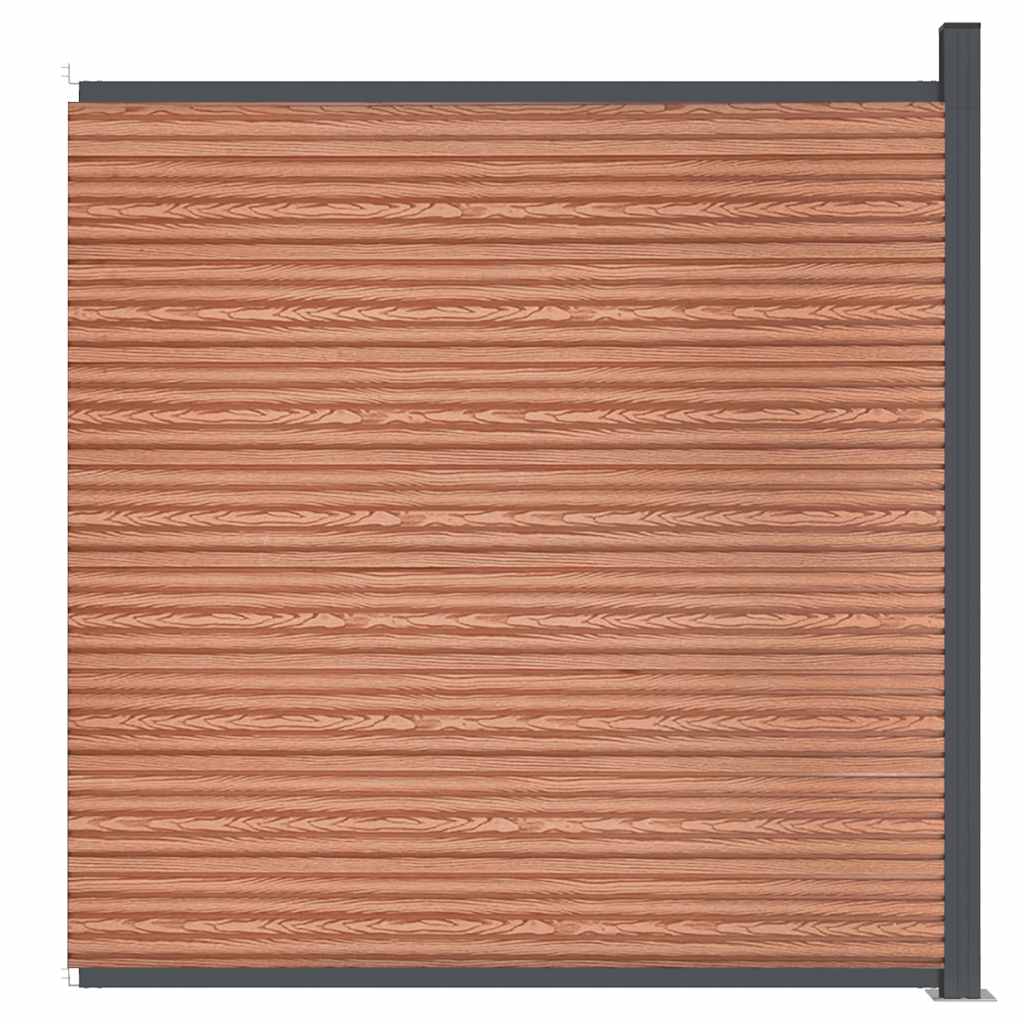 Zaunelement WPC Braun 173x186 cm