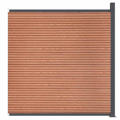 Zaunelement WPC Braun 173x186 cm