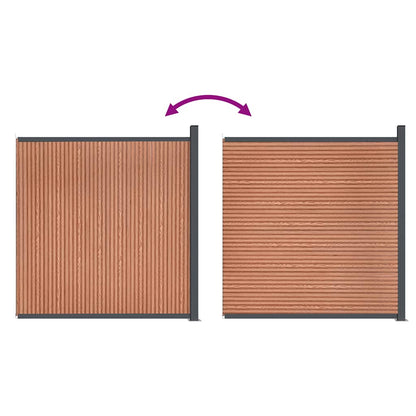 Zaunelement WPC Braun 173x186 cm