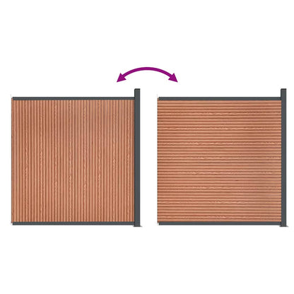 Zaunelement WPC Braun 173x186 cm