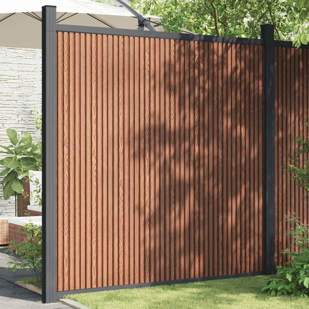 Zaunelement WPC Braun 173x186 cm