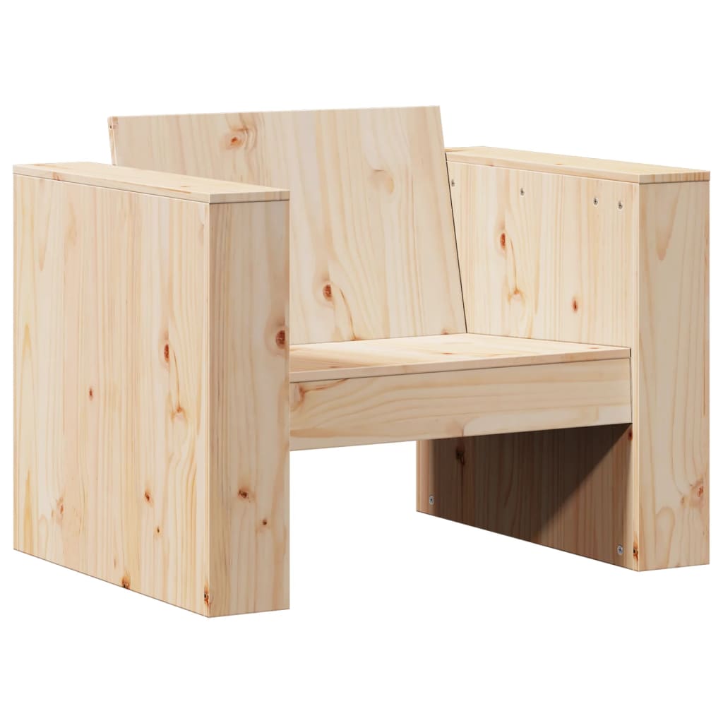 Havestol 79x60x62 cm massivt fyrretræ