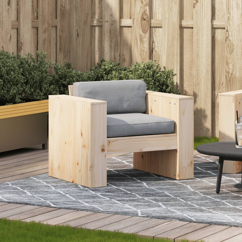 Havestol 79x60x62 cm massivt fyrretræ
