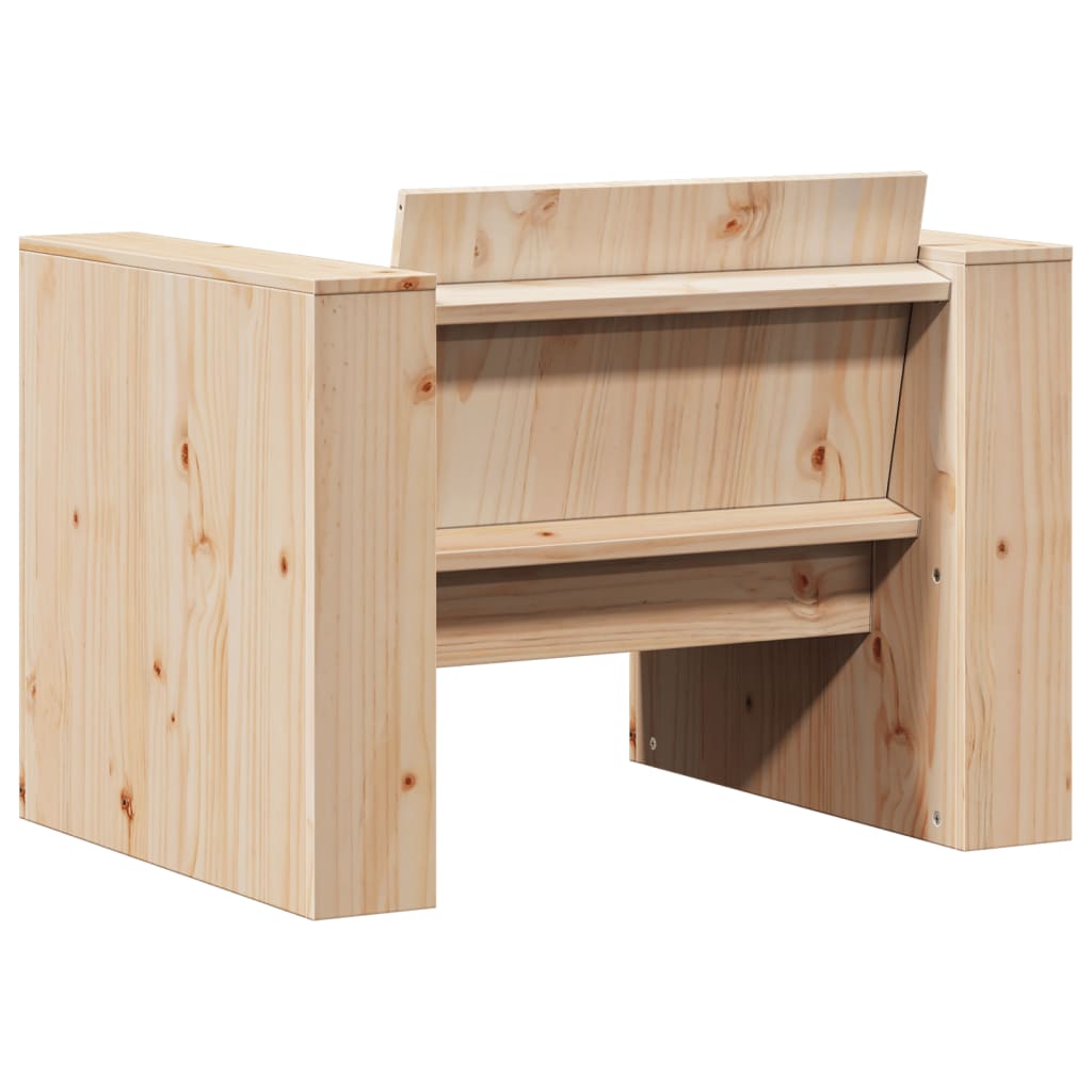 Havestol 79x60x62 cm massivt fyrretræ