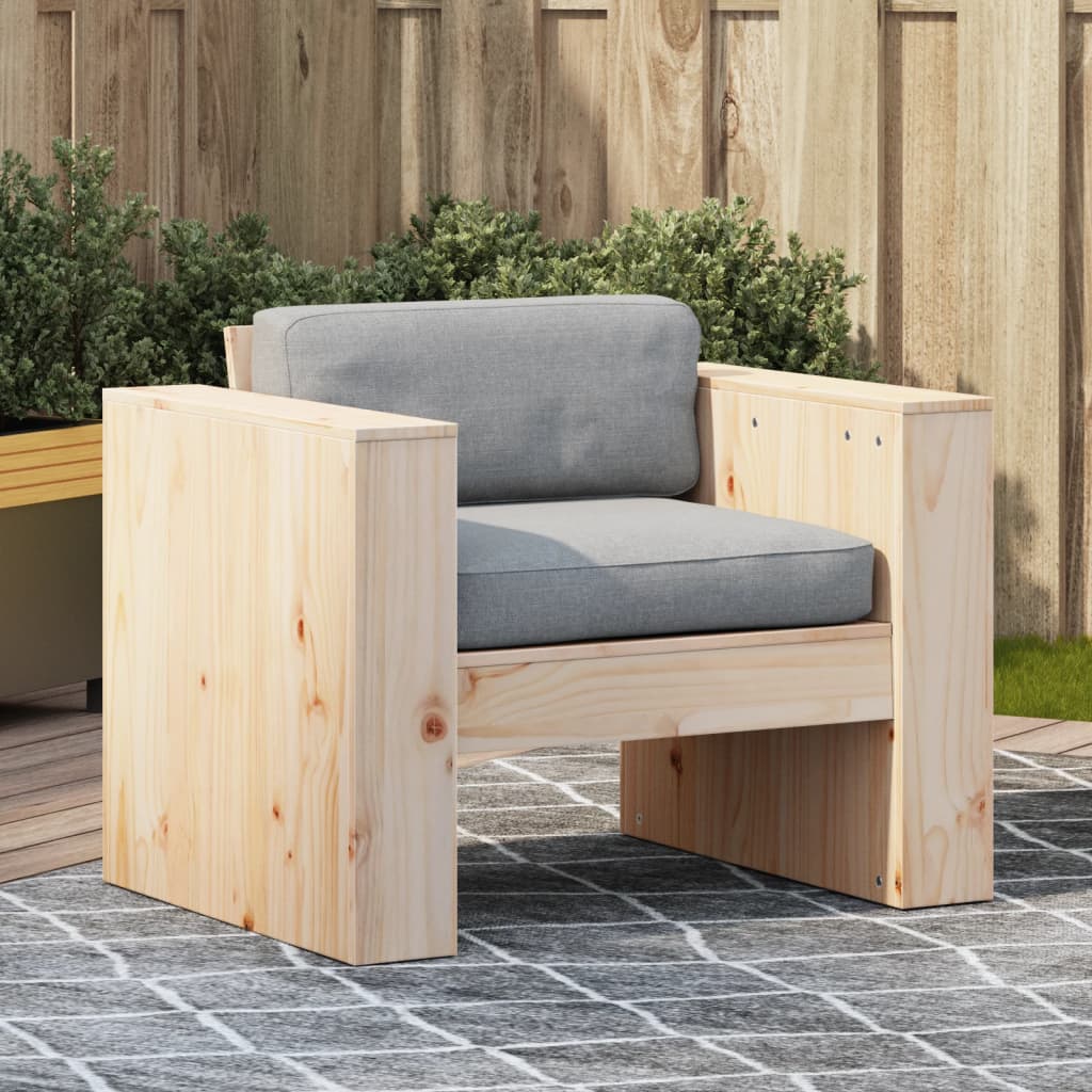Havestol 79x60x62 cm massivt fyrretræ