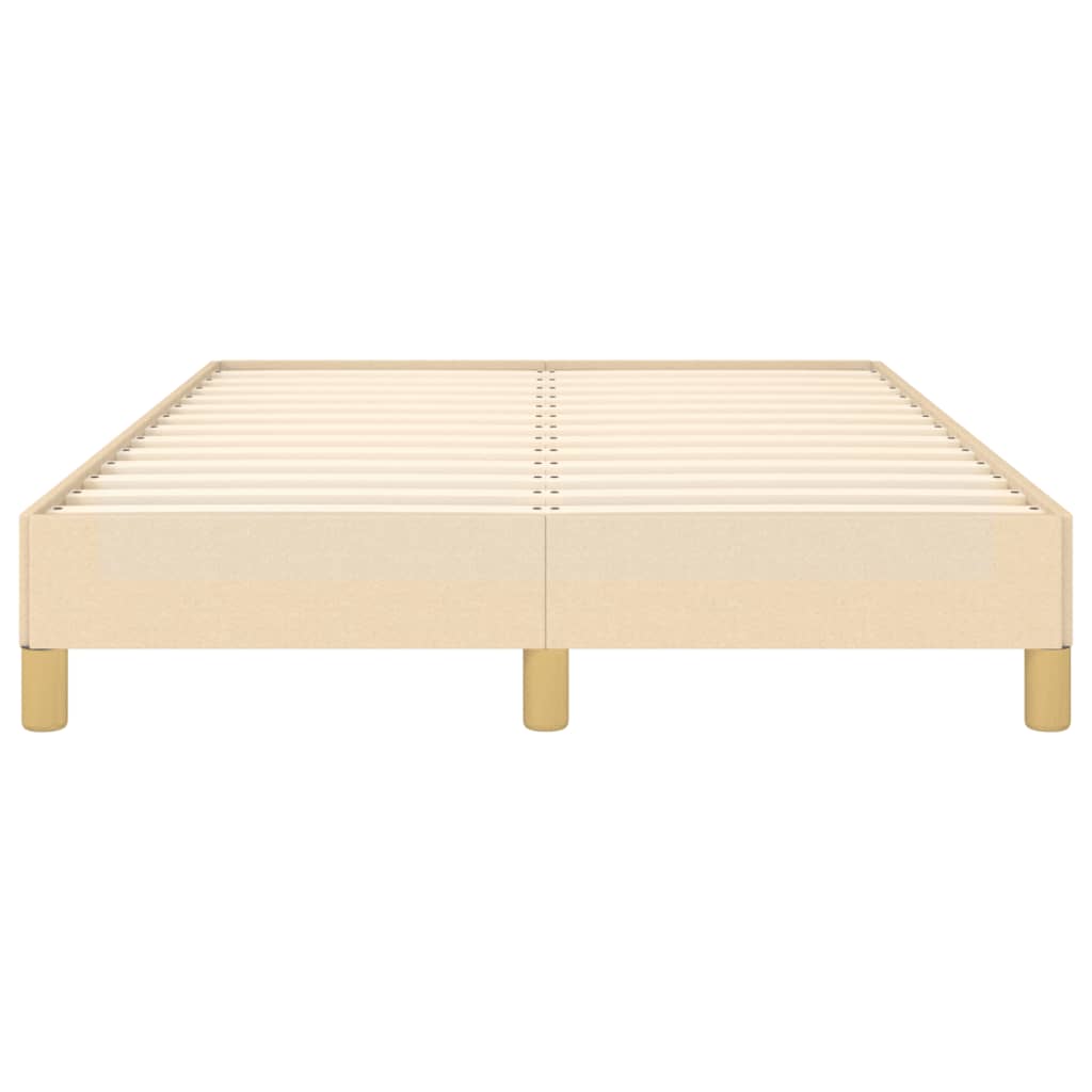 Bettgestell ohne Matratze Creme 120x190 cm Stoff