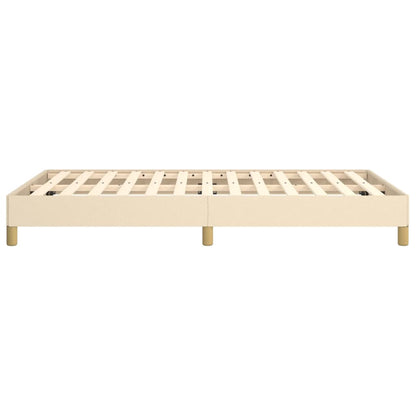 Bettgestell ohne Matratze Creme 120x190 cm Stoff