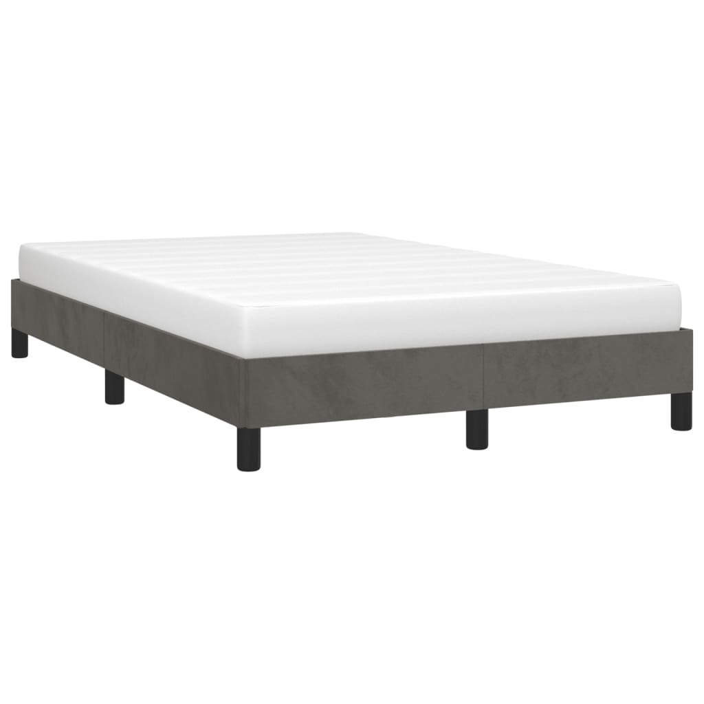Bettgestell ohne Matratze Dunkelgrau 120x190 cm Samt