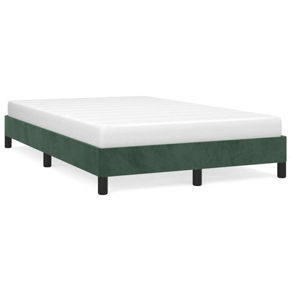 Bettgestell ohne Matratze Dunkelgrün 120x190 cm Samt