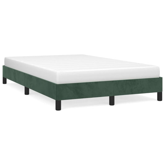Bettgestell ohne Matratze Dunkelgrün 120x190 cm Samt