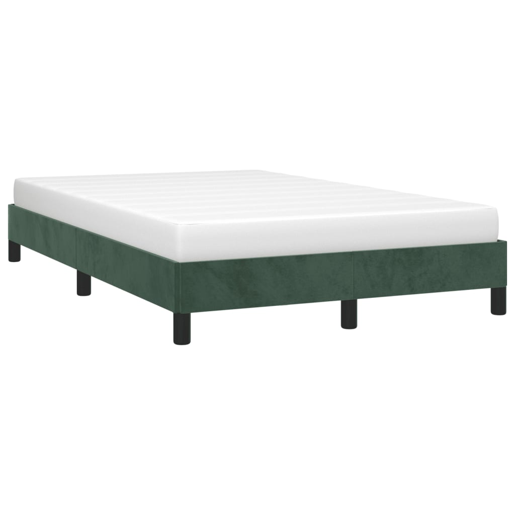 Bettgestell ohne Matratze Dunkelgrün 120x190 cm Samt