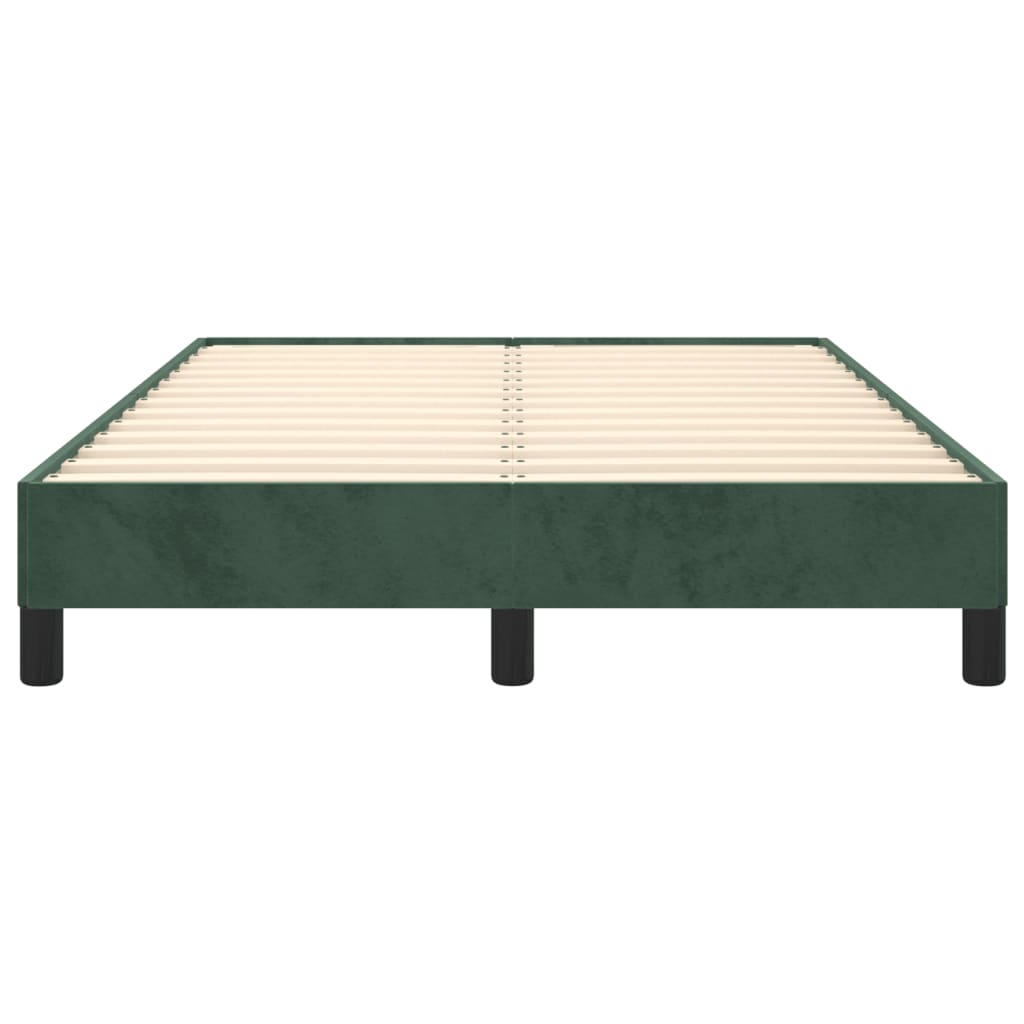 Bettgestell ohne Matratze Dunkelgrün 120x190 cm Samt