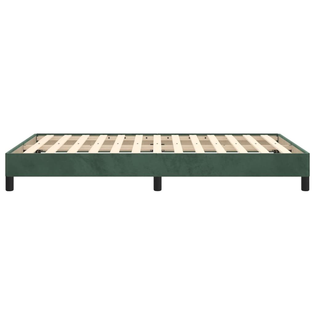 Bettgestell ohne Matratze Dunkelgrün 120x190 cm Samt