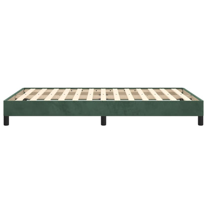 Bettgestell ohne Matratze Dunkelgrün 120x190 cm Samt