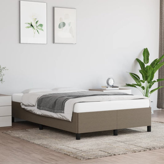 Bettgestell ohne Matratze Taupe 120x190 cm Stoff