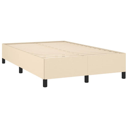 Bettgestell ohne Matratze Creme 120x190 cm Stoff