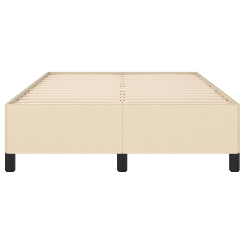 Bettgestell ohne Matratze Creme 120x190 cm Stoff