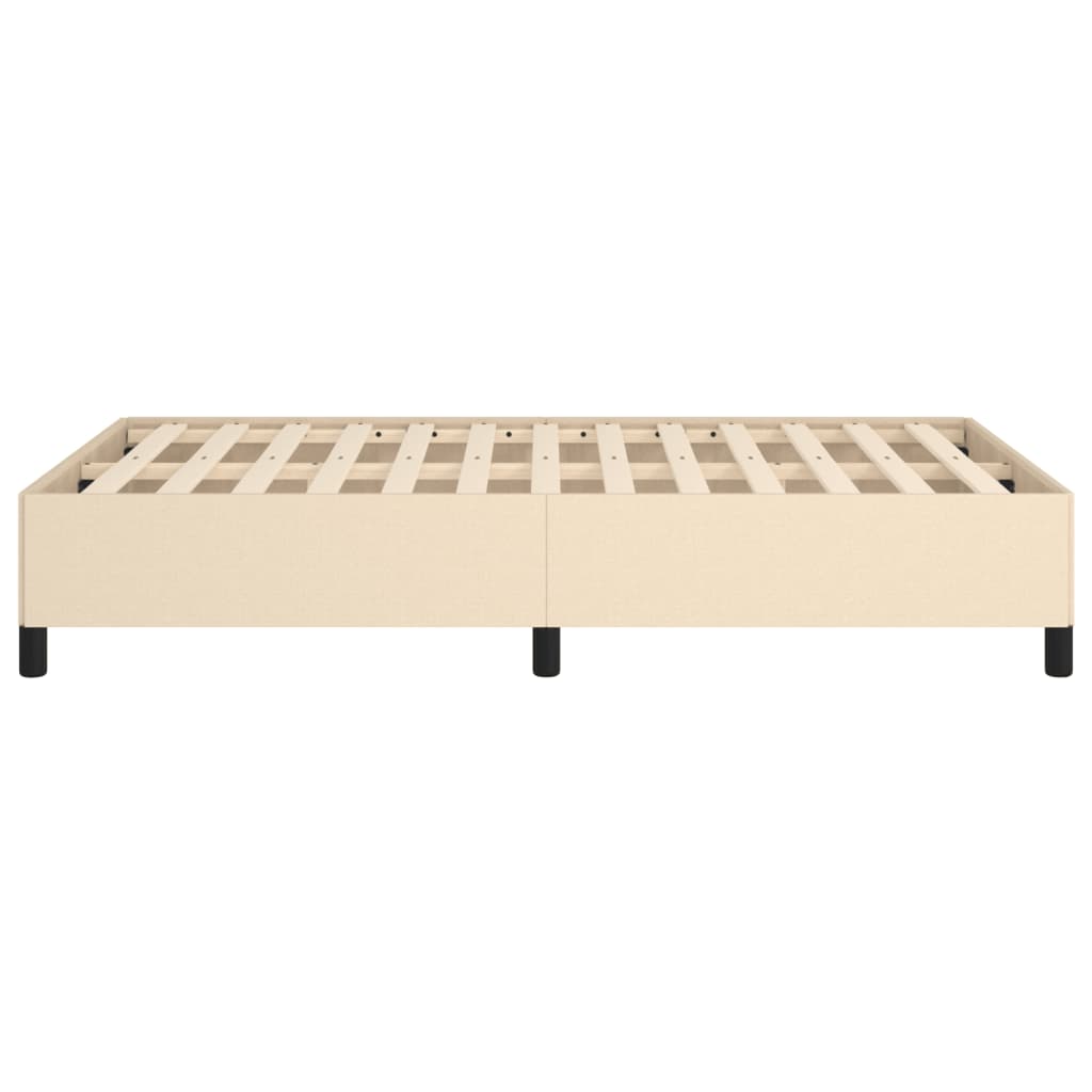 Bettgestell ohne Matratze Creme 120x190 cm Stoff