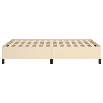 Bettgestell ohne Matratze Creme 120x190 cm Stoff