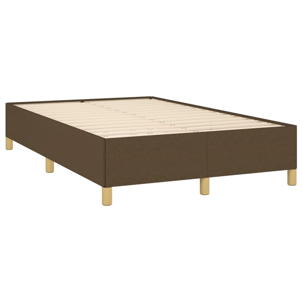 Bettgestell ohne Matratze Dunkelbraun 120x190 cm Stoff