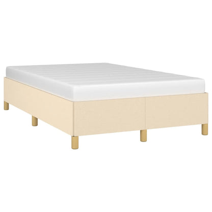 Bettgestell ohne Matratze Creme 120x190 cm Stoff