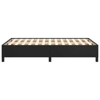 Bettgestell ohne Matratze Schwarz 120x190 cm Kunstleder