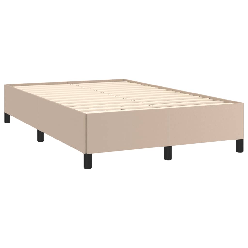 Bettgestell ohne Matratze Cappuccino-Braun 120x190cm Kunstleder