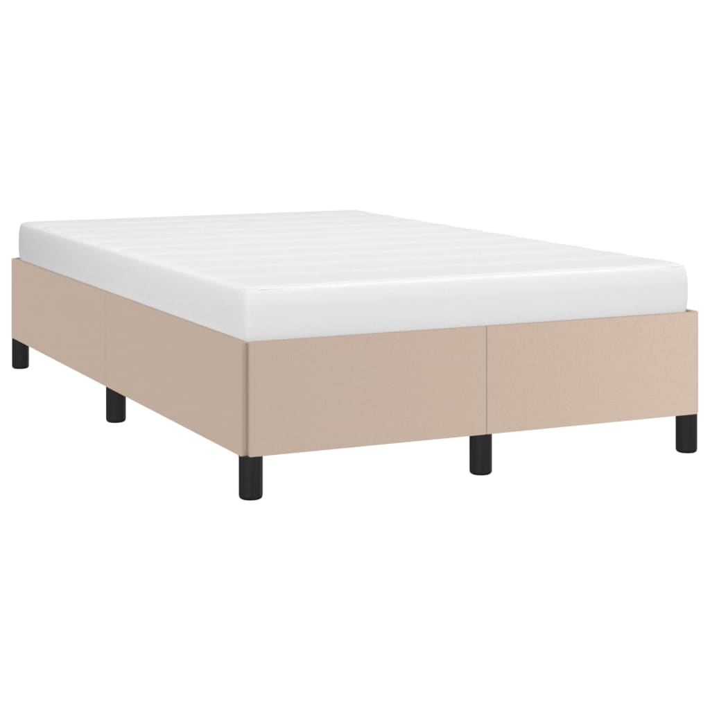Bettgestell ohne Matratze Cappuccino-Braun 120x190cm Kunstleder