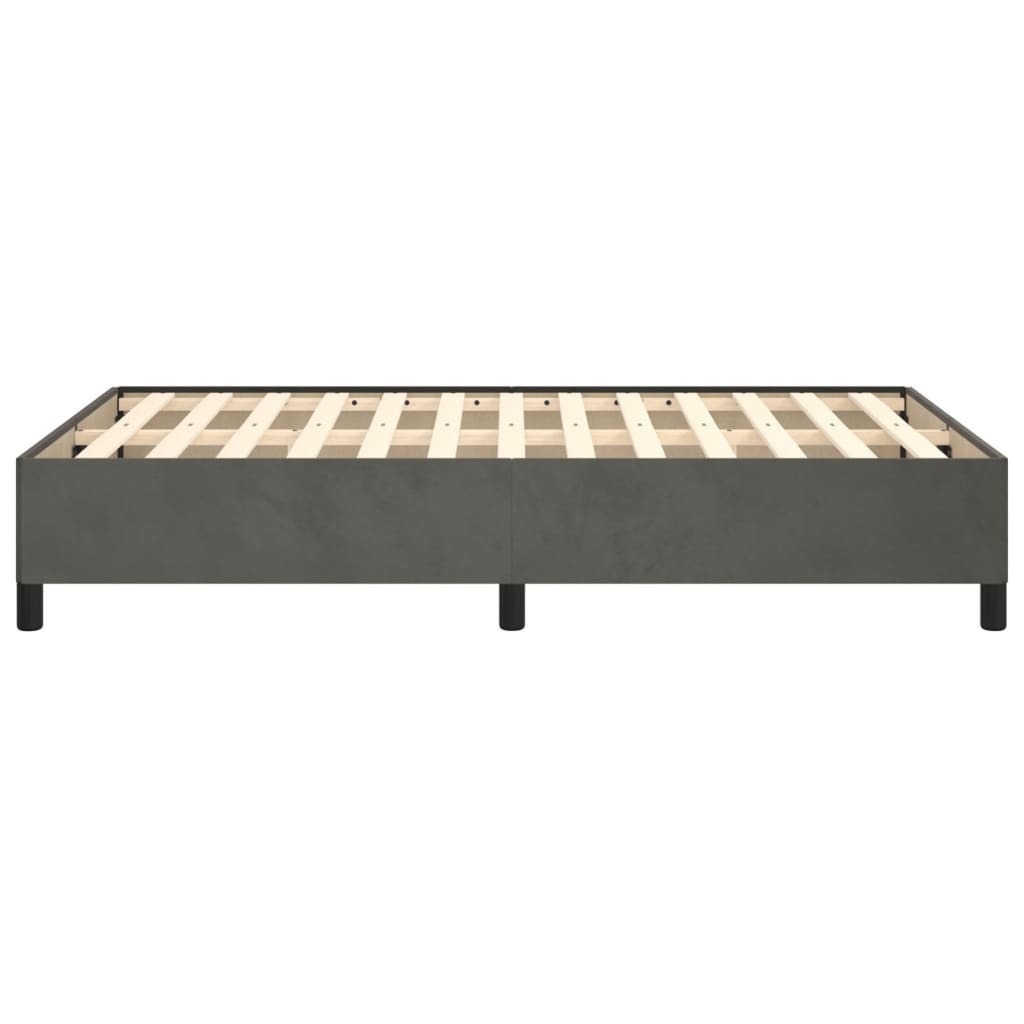 Bettgestell ohne Matratze Dunkelgrau 120x190 cm Samt