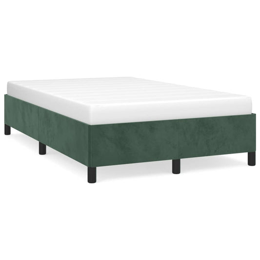 Bettgestell ohne Matratze Dunkelgrün 120x190 cm Samt