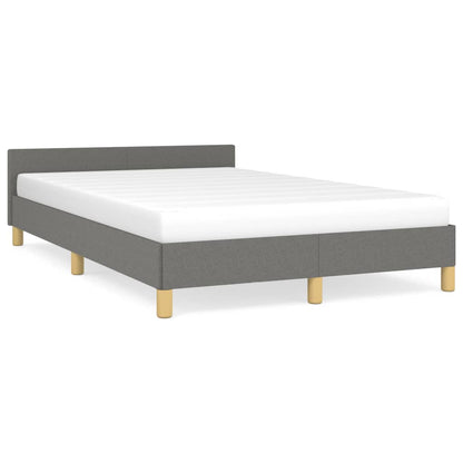 Bettgestell ohne Matratze Dunkelgrau 120x190 cm Stoff