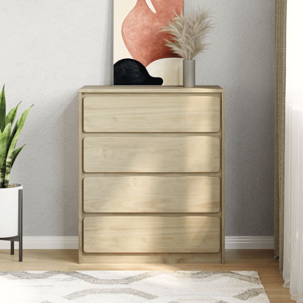 Skuffeskab SAUDA eg look 76,5x39x91 cm massivt træ
