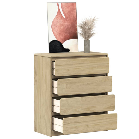 Skuffeskab SAUDA eg look 76,5x39x91 cm massivt træ