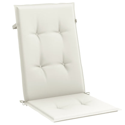 Hochlehner-Auflagen 4 Stk. Melange Creme 120x50x4 cm Stoff