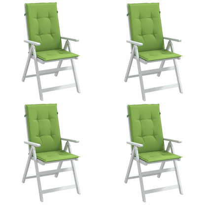 Hochlehner-Auflagen 4 Stk. Melange Grün 120x50x4 cm Stoff