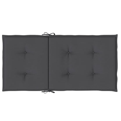 Niedriglehner-Auflagen 6 Stk Melange Anthrazit 100x50x4cm Stoff