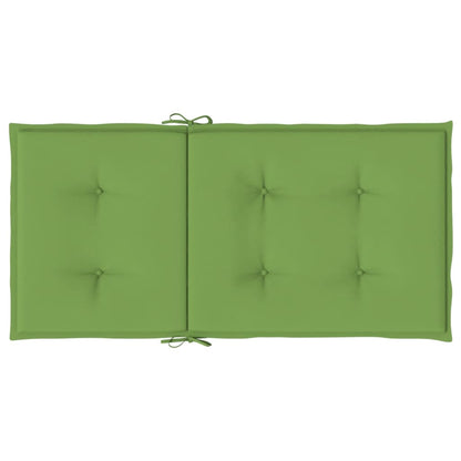 Niedriglehner-Auflagen 6 Stk. Melange Grün 100x50x4 cm Stoff