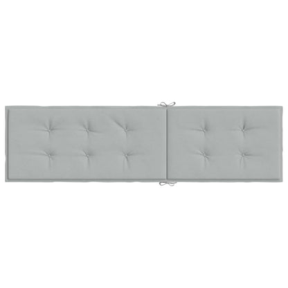 Liegestuhl-Auflage Melange Hellgrau (75+105) x 50 x 4 cm Stoff