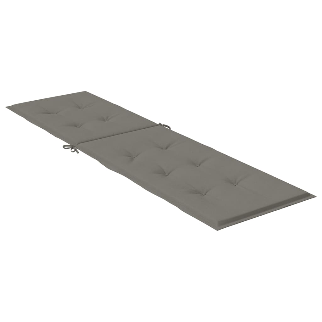 Liegestuhl-Auflage Melange Dunkelgrau (75+105) x 50 x 4 cm Stoff
