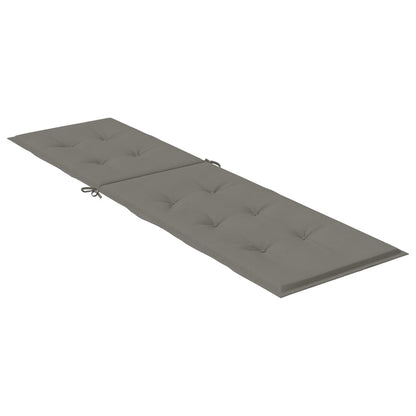 Liegestuhl-Auflage Melange Dunkelgrau (75+105) x 50 x 4 cm Stoff