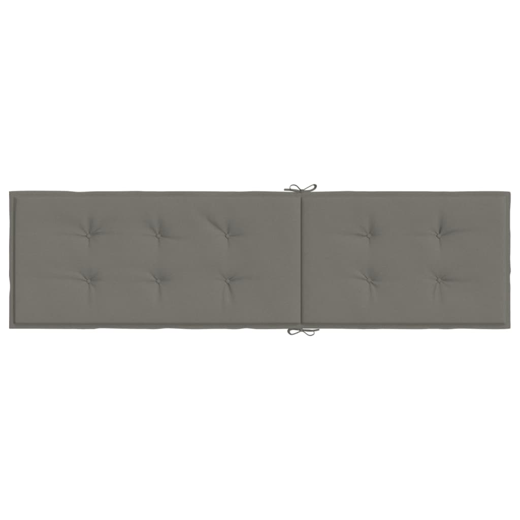 Liegestuhl-Auflage Melange Dunkelgrau (75+105) x 50 x 4 cm Stoff