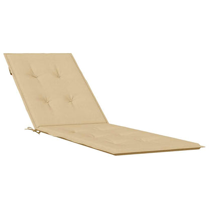 Liegestuhl-Auflage Melange Beige (75+105) x 50 x 4 cm Stoff
