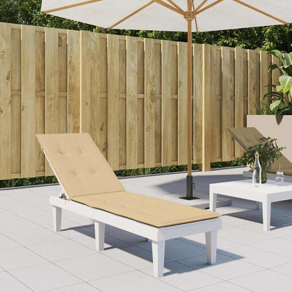 Liegestuhl-Auflage Melange Beige (75+105) x 50 x 4 cm Stoff