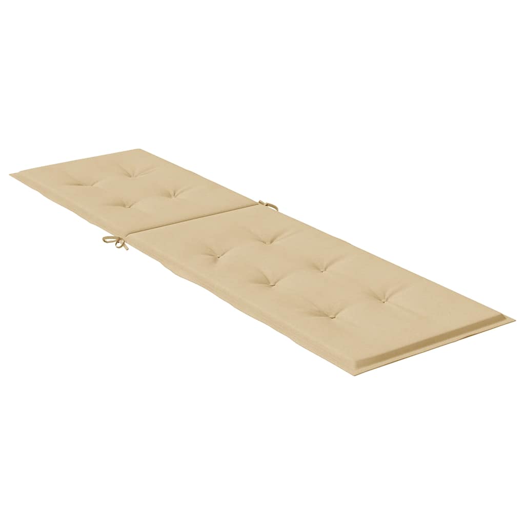 Liegestuhl-Auflage Melange Beige (75+105) x 50 x 4 cm Stoff