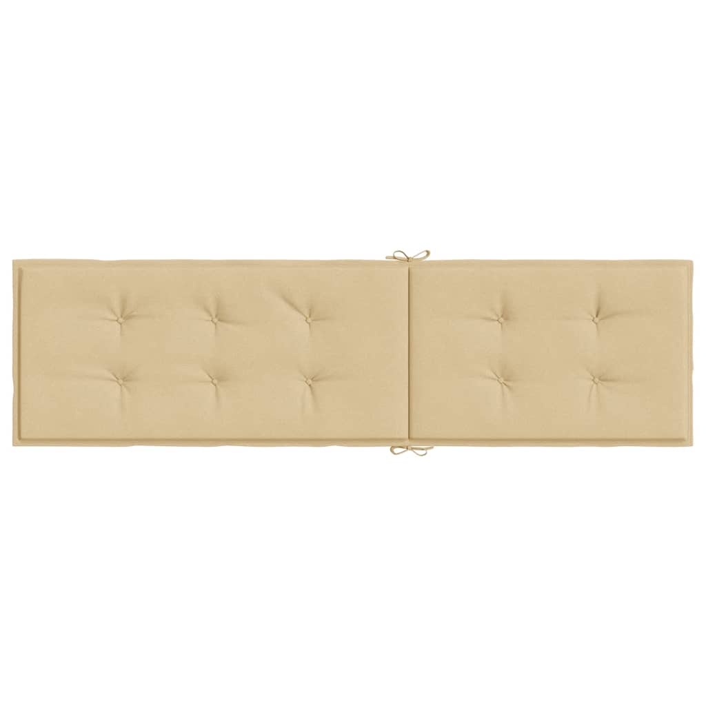 Liegestuhl-Auflage Melange Beige (75+105) x 50 x 4 cm Stoff