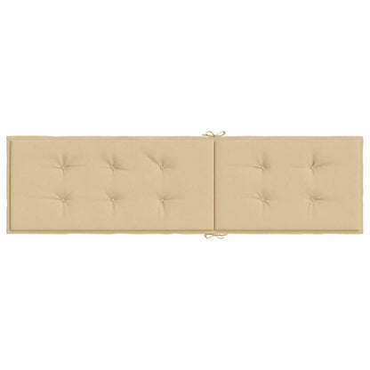 Liegestuhl-Auflage Melange Beige (75+105) x 50 x 4 cm Stoff